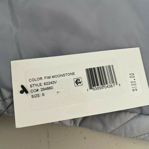 Via Spiga Quilted Cargo Jacket Front Pockets Moonstone Grey S Small - Picture 9 of 10